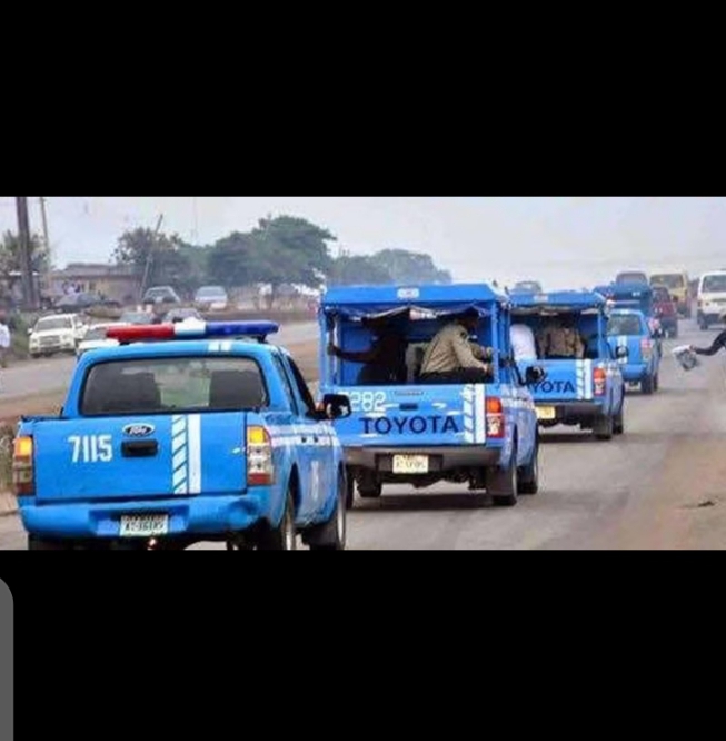 Road safety cars on Lagos-Ibadan expressway